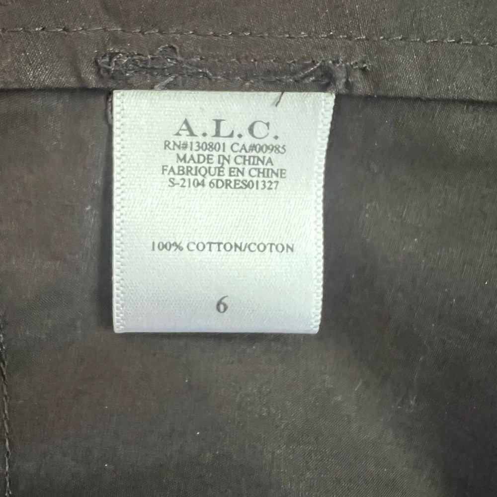 A.L.C. Black Dani Tie Front Mini Dress - Size: 6 - Preowned - Picture 7 of 7